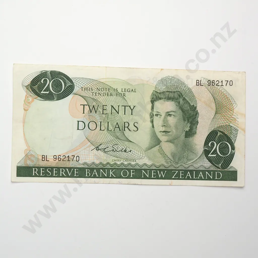 20 DOLLARS, WILKS SIGNATURE, PREFIX BL ( LAST PREFIX OF SIGNATURE ), FINE Image 1++