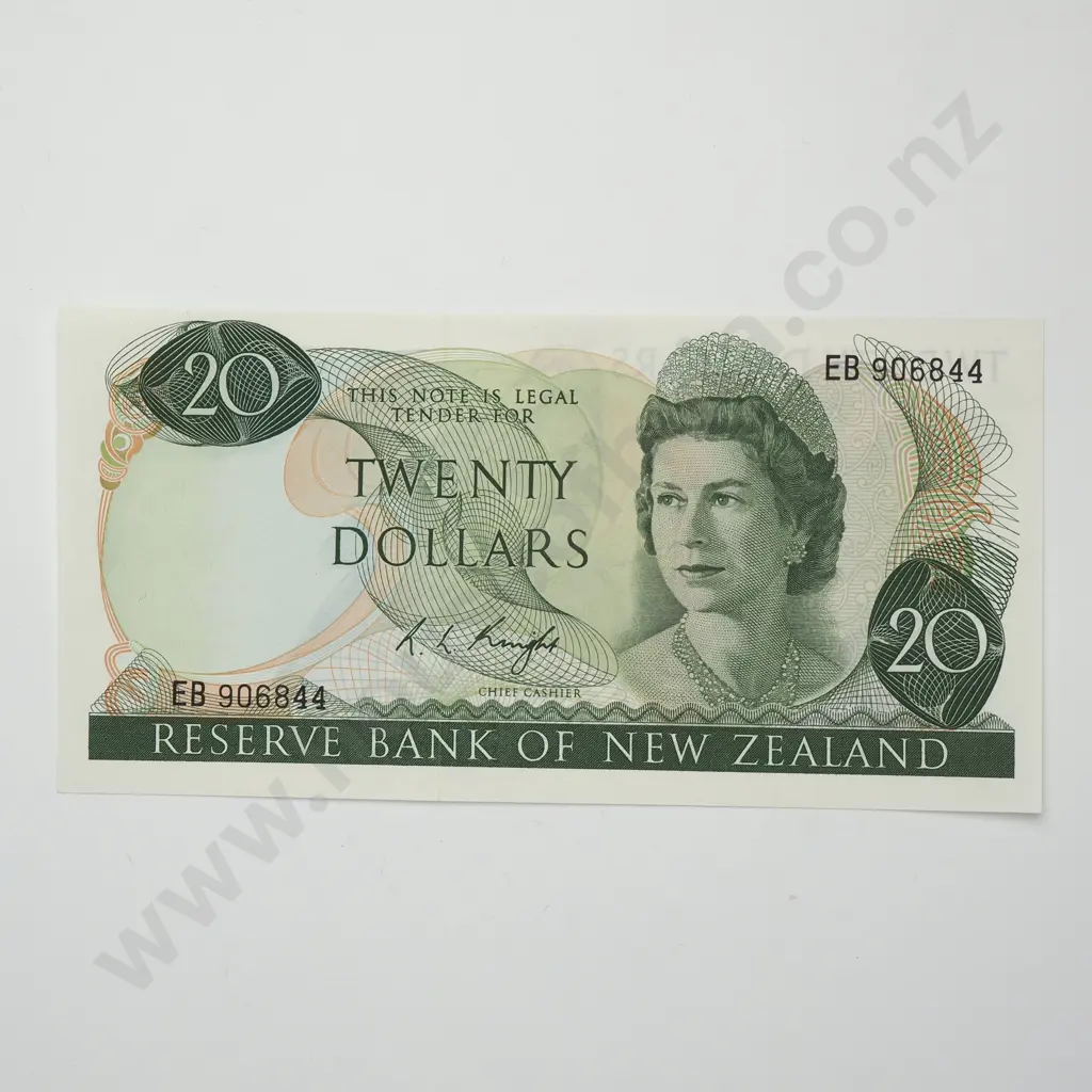 KNIGHT 20 DOLLARS BANKNOTE ND(1975-77) P.167c Almost UNCIRCULATED CV$350 Image 1++