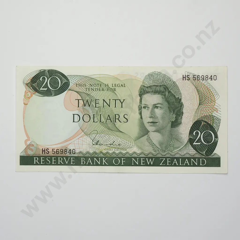HARDIE TYPE I 20 DOLLARS BANKNOTE ND(1977-81) P.167d Almost UNCIRCULATED CV$175 Image 1++