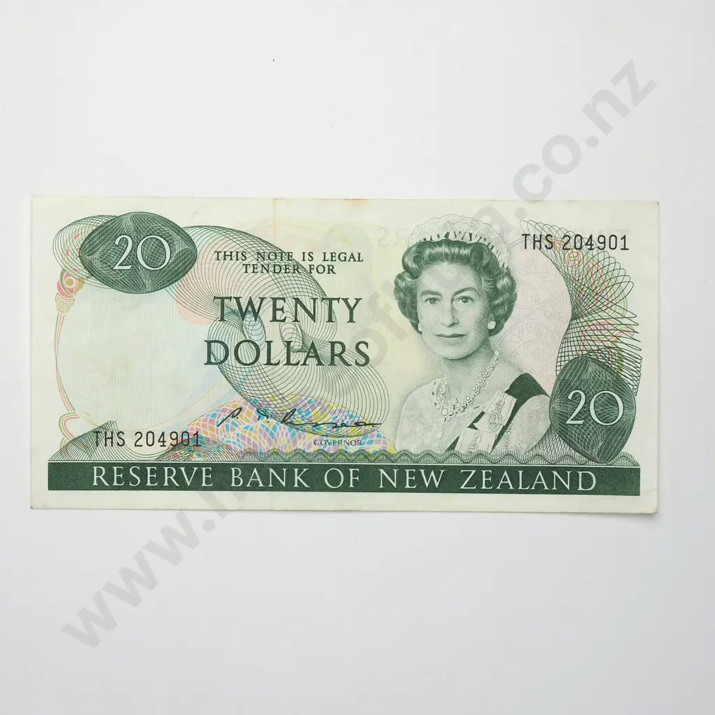 RUSSELL LAST PREFIX 20 DOLLARS BANKNOTE ND(1985-89) P.173b aEF CV$350 Image 1++
