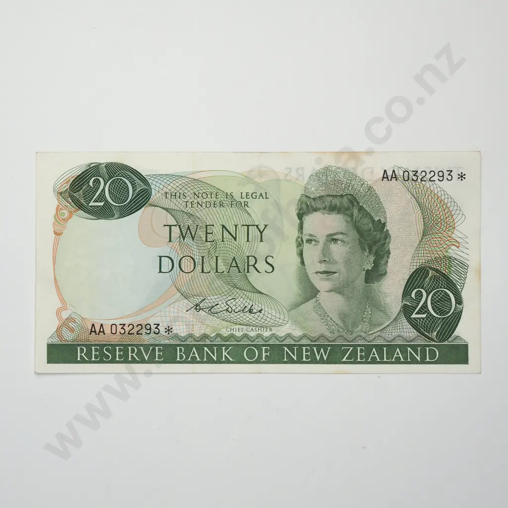 WILKS AA STAR NOTE 20 DOLLARS BANKNOTE ND(1968-75) P.167b VERY FINE CV$700 Image 1++