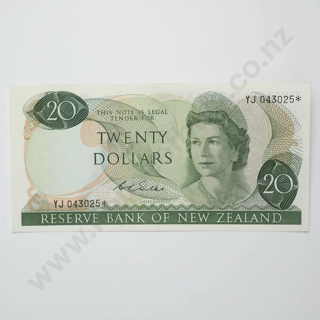 WILKS STAR NOTE 20 DOLLARS BANKNOTE ND(1968-75) P.167b UNCIRCULATED CV$1500 Image 1++