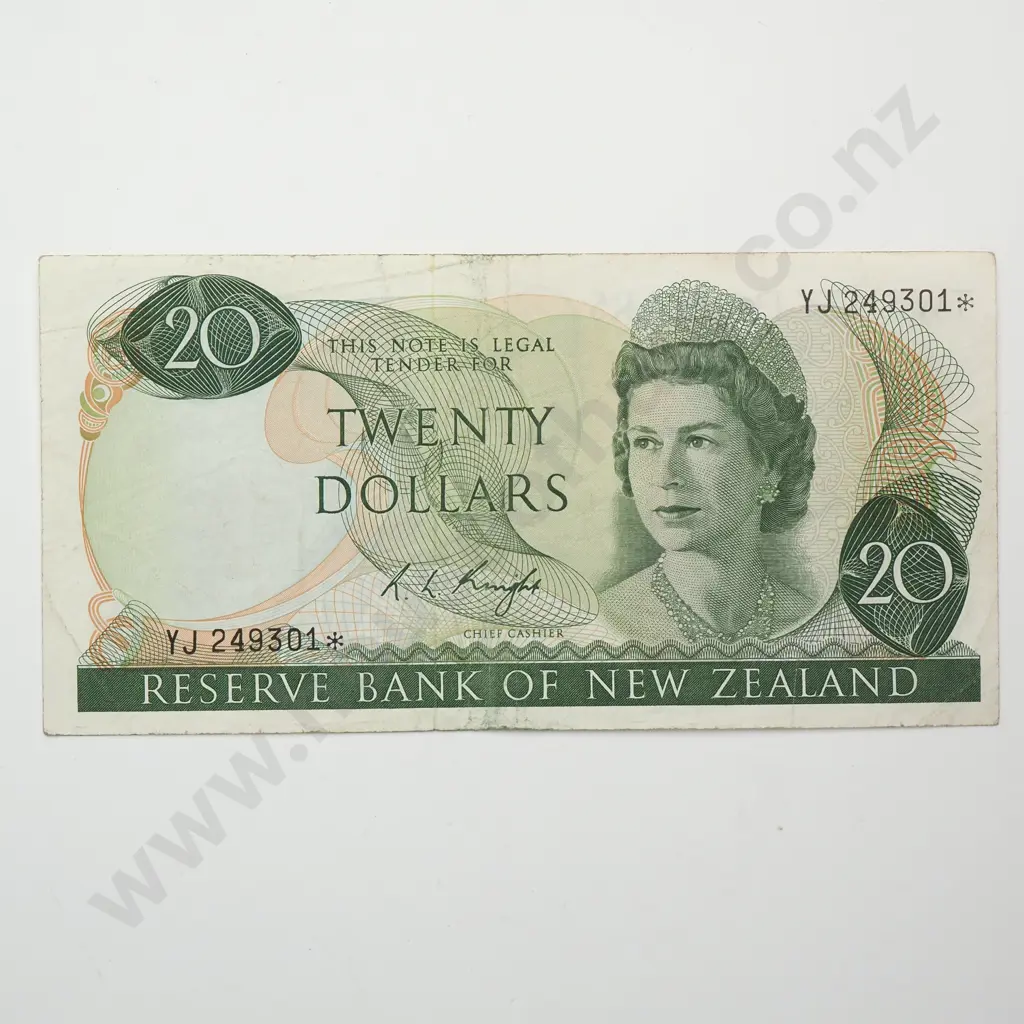 KNIGHT STAR NOTE 20 DOLLARS BANKNOTE VERY FINE Image 1++