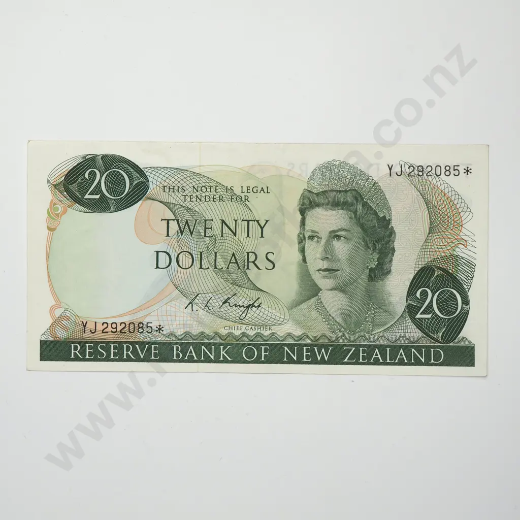 KNIGHT YJ STAR NOTE 20 DOLLARS BANKNOTE ND(1975-77) P.167c aEF CV$800 Image 1++