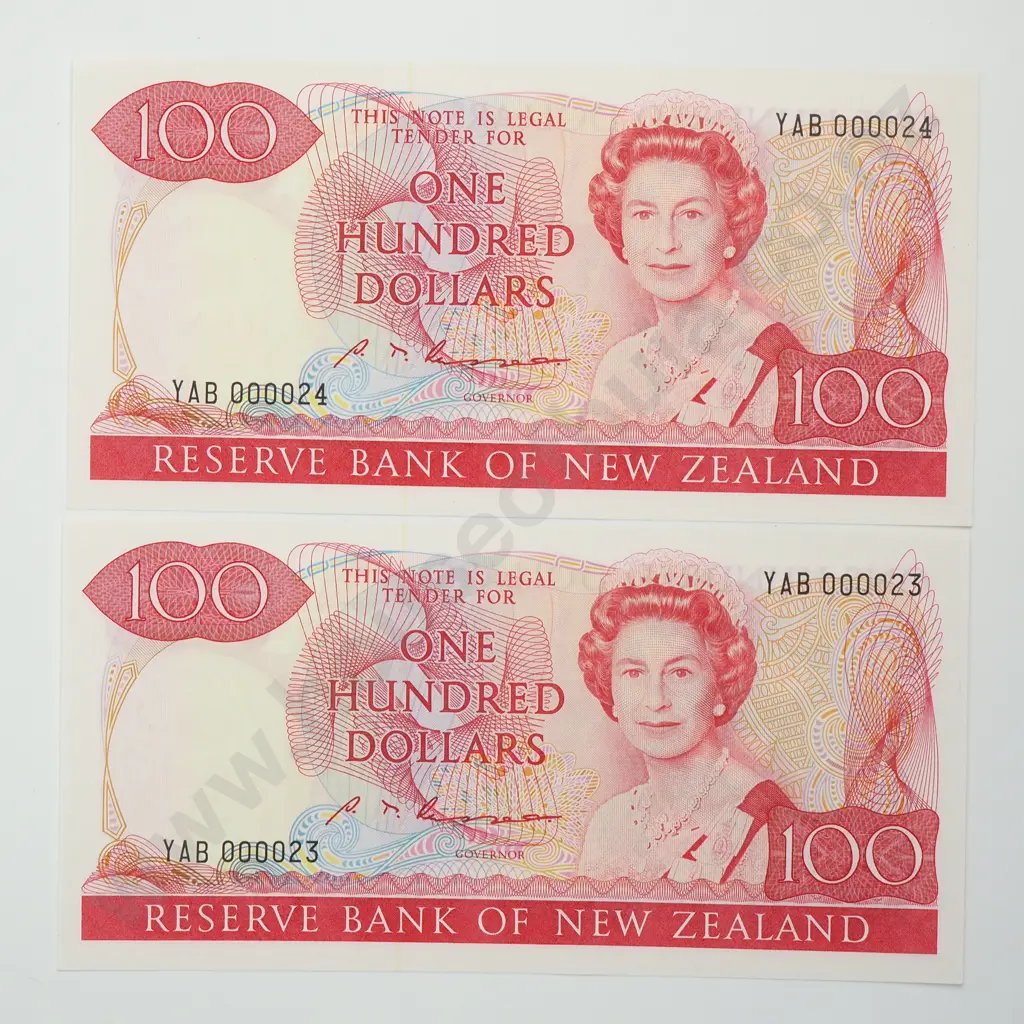 RUSSELL 1ST PREFIX 100 DOLLARS BANKNOTE ND(1985-89) P.175b UNCIRCULATED CV$3000 Image 1++