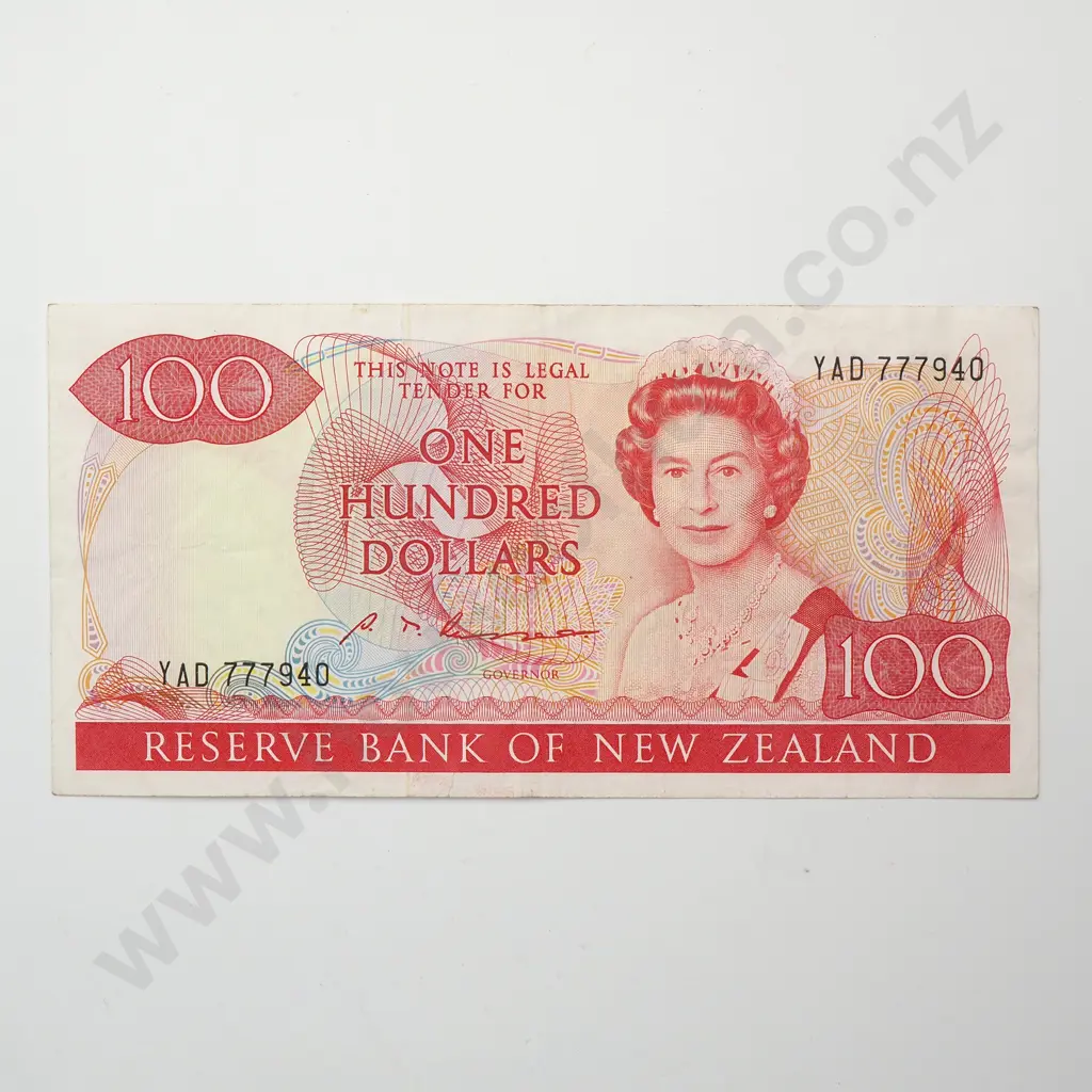 100 DOLLARS, RUSSELL SIGNATURE, PREFIX YAC, FINE ( TEAR AT THE TOP ) Image 1++