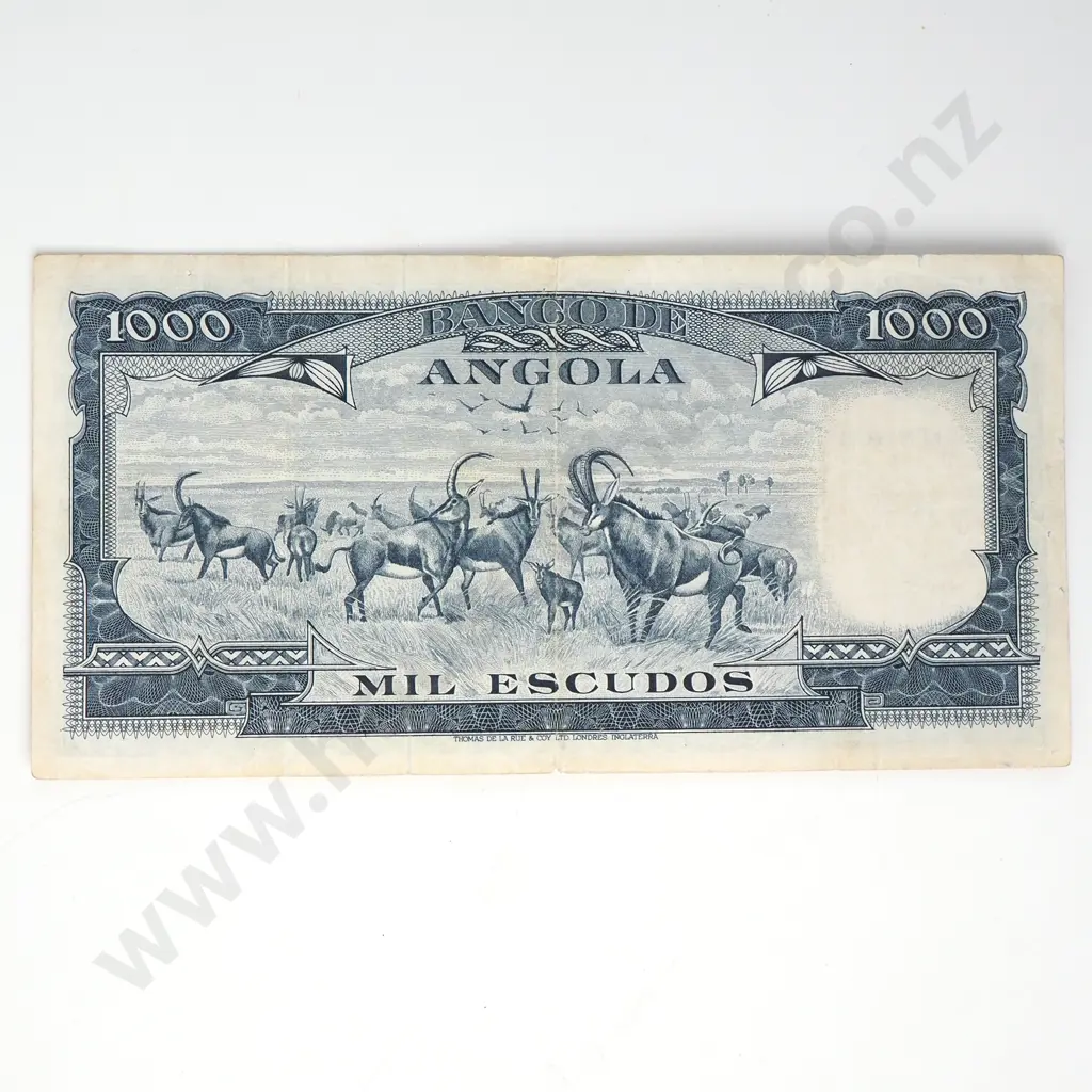 ANGOLA 1000 escudos, 1970, VF ( flattened ) Image 1++