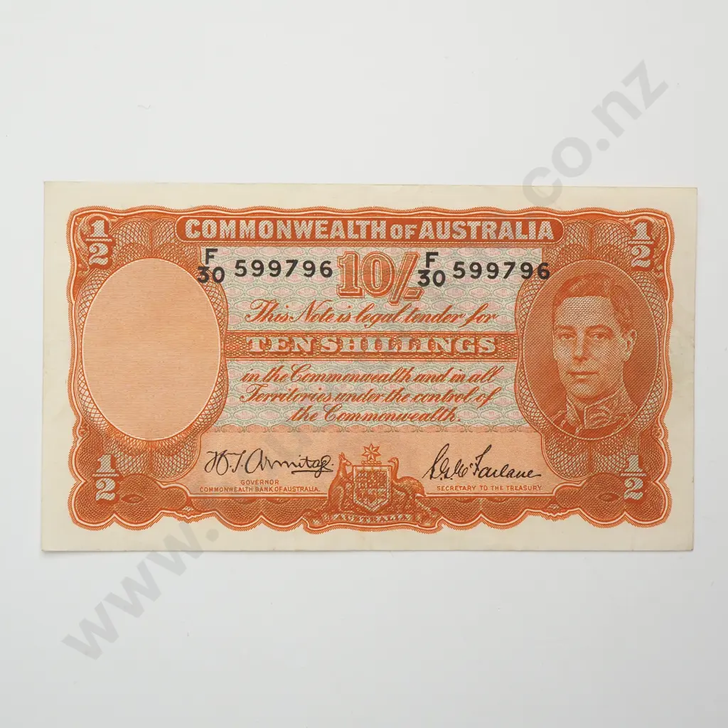 AUSTRALIA Armitage Macfarlane 10 shillings, AUNC Image 1++