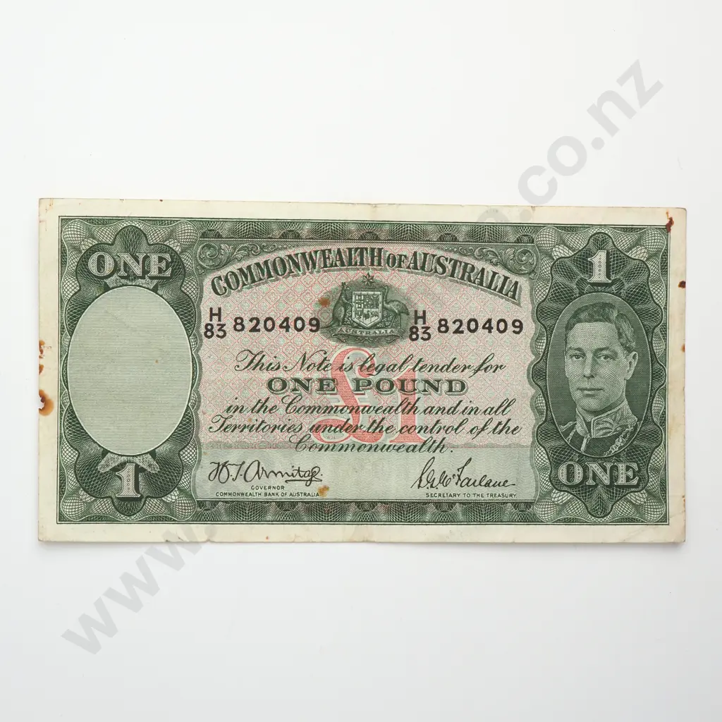 AUSTRALIA Armitage Macfarlane 1 pound, EF not counting staple holes Image 1++