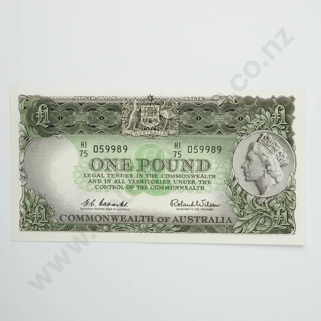 AUSTRALIA Coombs Wilson 1 pound, AUNC Image 1++