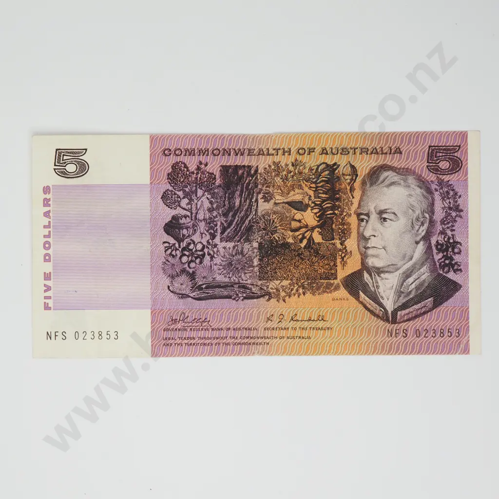 AUSTRALIA 5 dollars, 1969, VF Image 1++