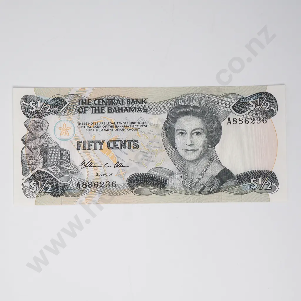 BAHAMAS 50 cents, 1984, UNC Image 1++