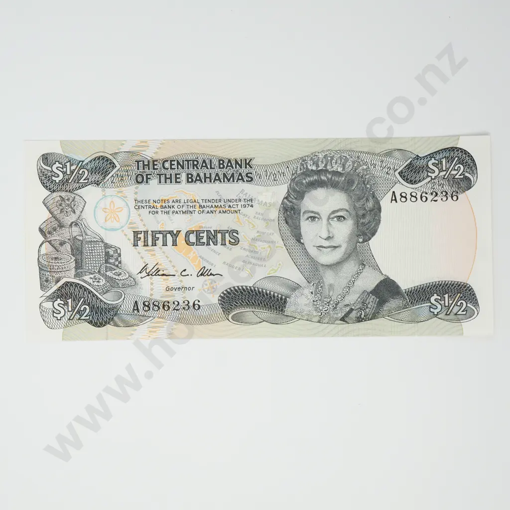 BAHAMAS 50 cents, 1984, UNC Image 1++