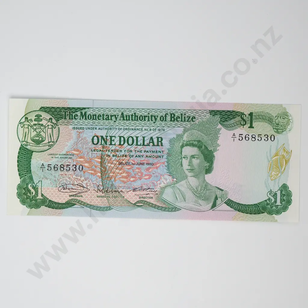 BELIZE 1 dollar, 1980, AUNC Image 1++