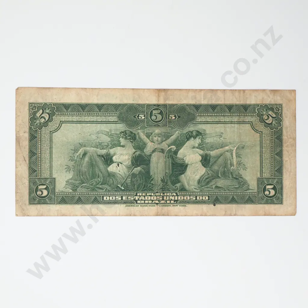 BRAZIL 5 reis, 1913, F Image 1++