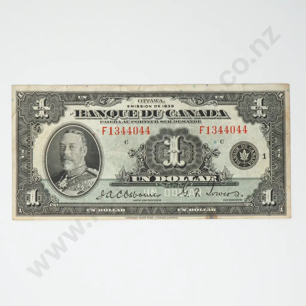 CANADA 1 dollar, 1935, F Image 1++