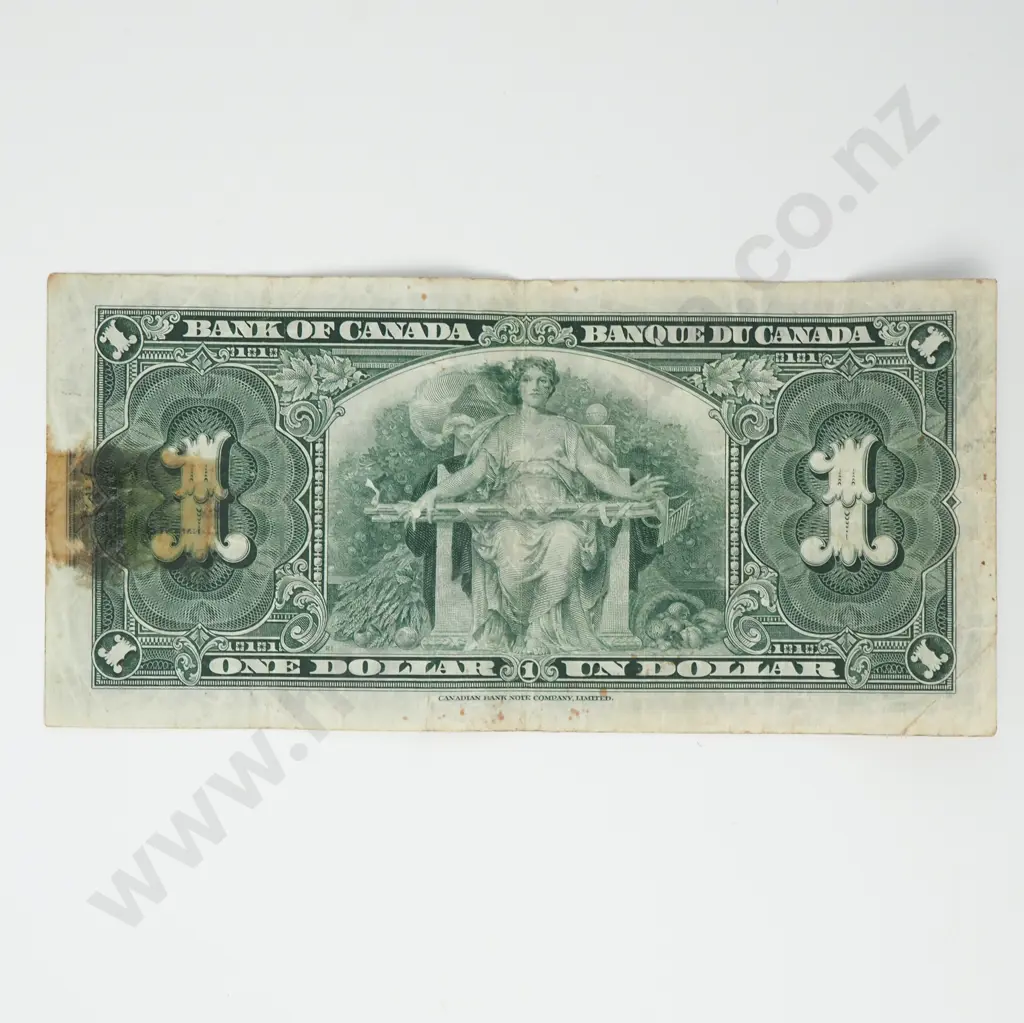CANADA 1 dollar, 1937, F ( tape residue to right ) Image 1++