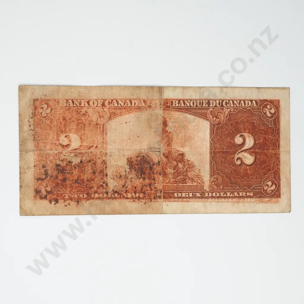 CANADA 2 dollars, 1937, VG Image 1++
