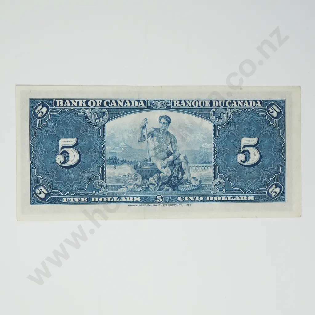 CANADA 5 dollars, 1937, A.EF Image 1++