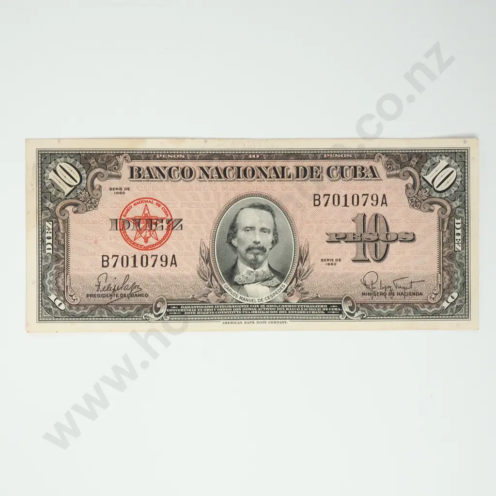CUBA 10 pesos, 1960, EF Image 1++