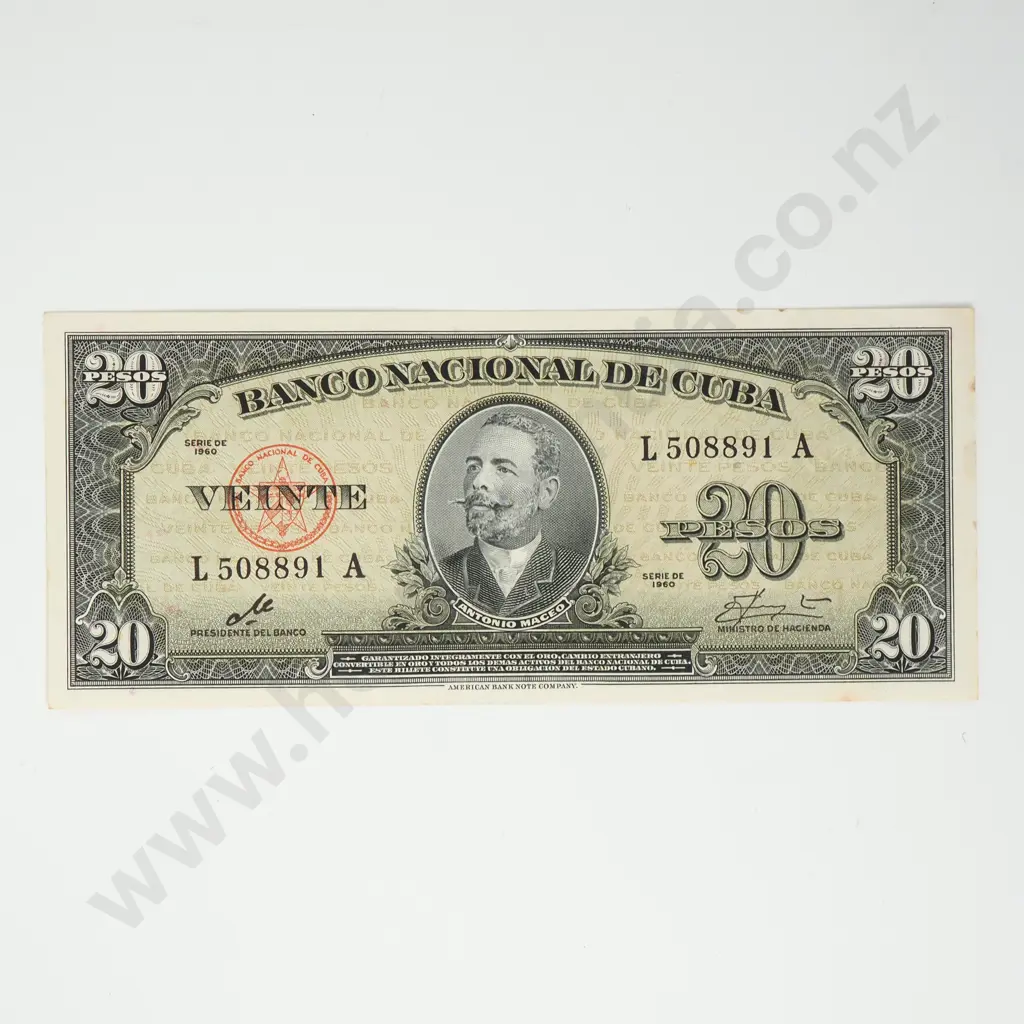 CUBA 20 pesos, 1960, A.UNC Image 1++