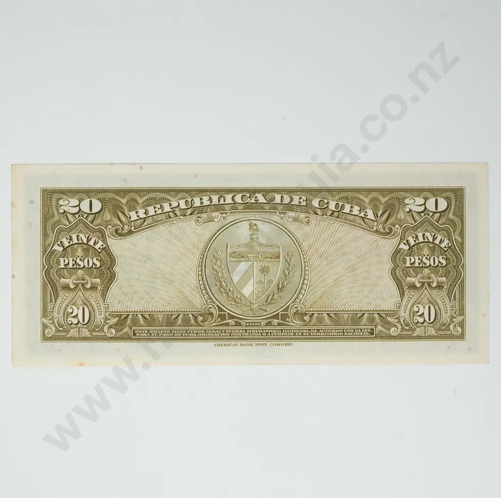 CUBA 20 pesos, 1960, A.UNC Image 1++