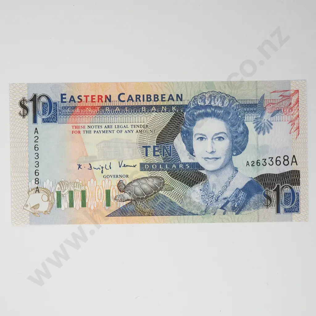 EASTERN CARIBBEAN CENTRAL BANK 10 dollars, 1994, UNC Image 1++