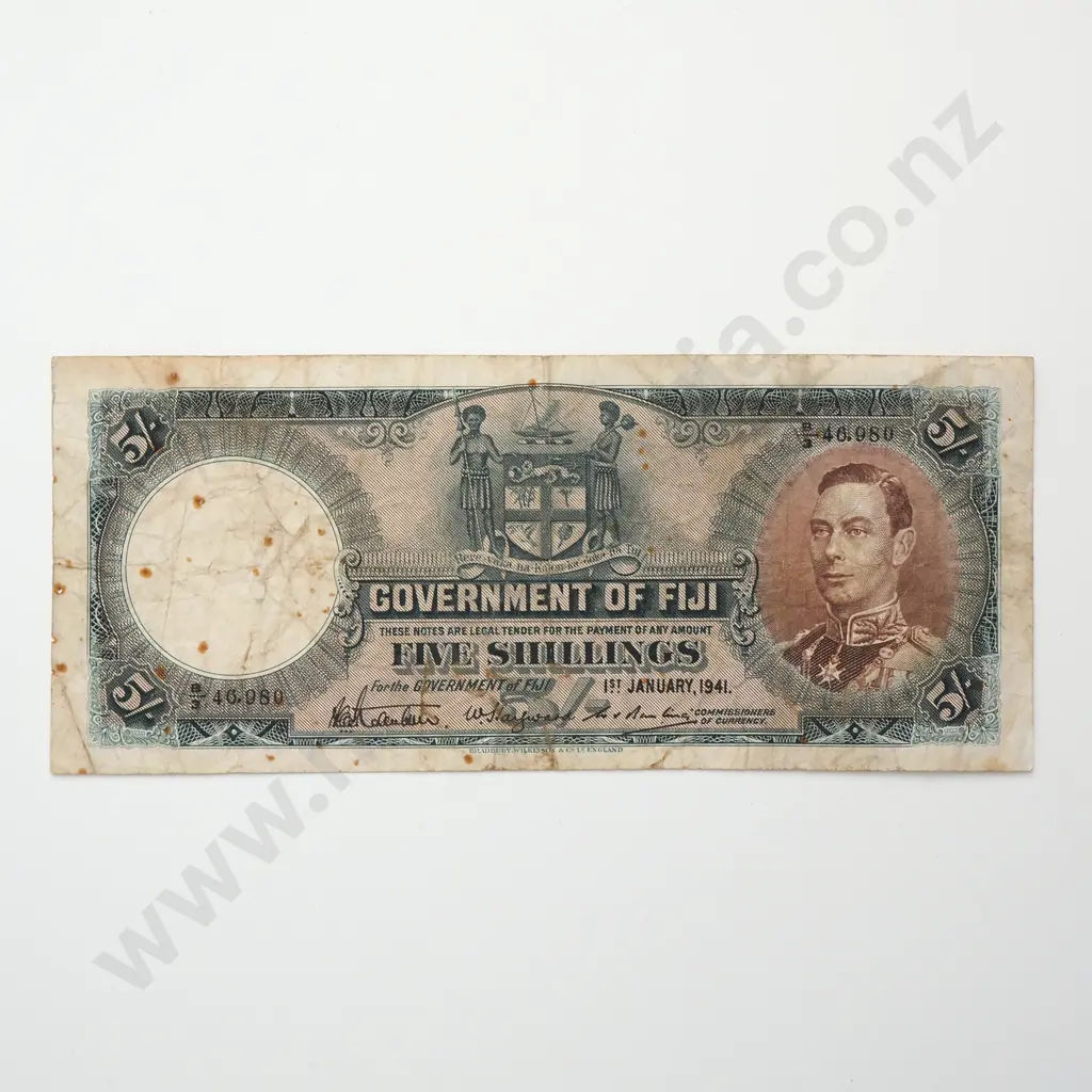 FIJI 5 shillings, 1941 Image 1++