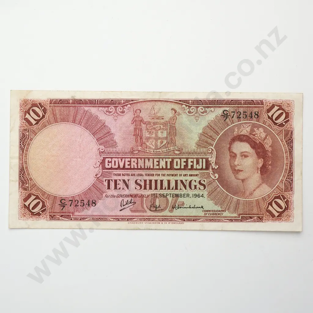 FIJI 10 shillings, 1964 Image 1++