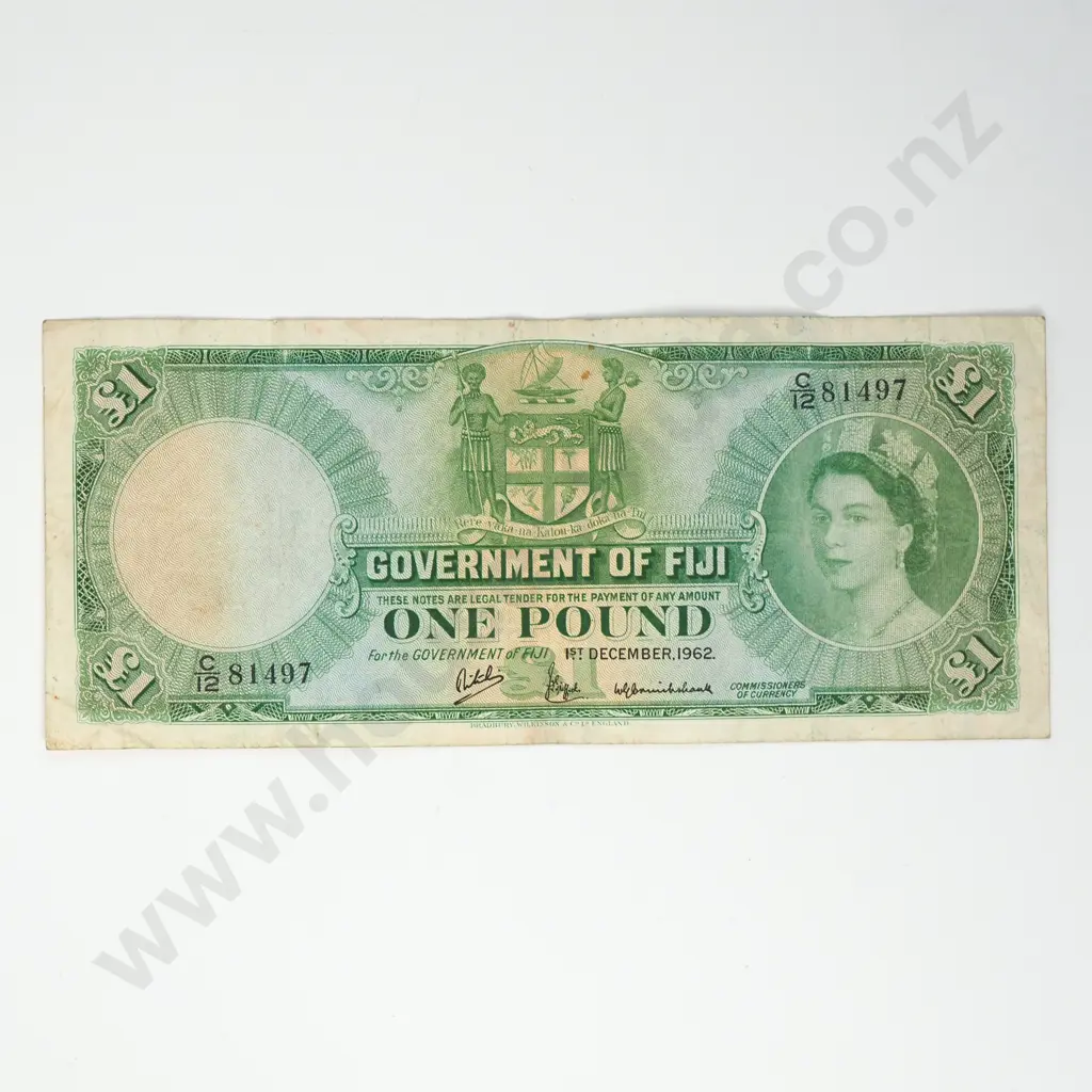 FIJI 1 pound, 1962, F Image 1++