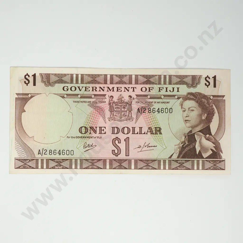FIJI 1 dollar, 1969, EF Image 1++