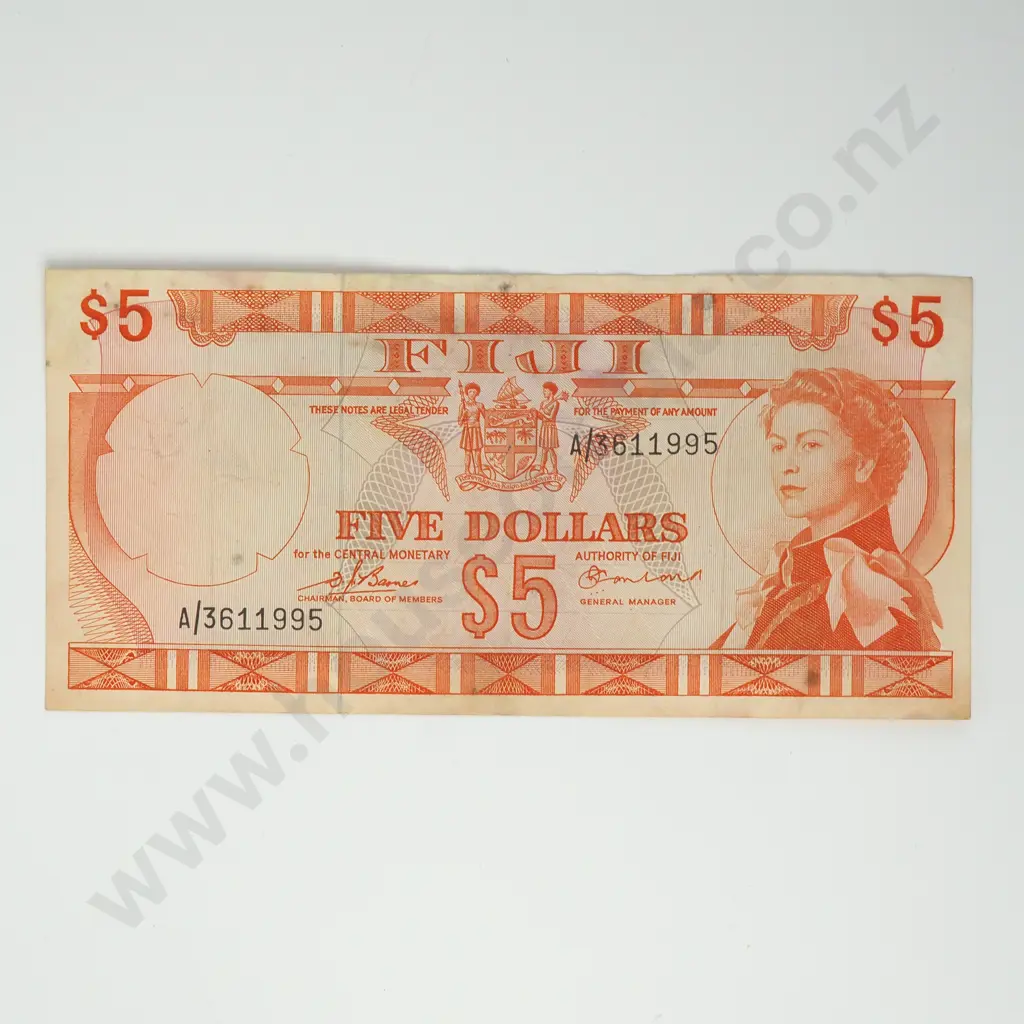 FIJI 5 dollars ( Barnes Earland ), 1974, VF Image 1++
