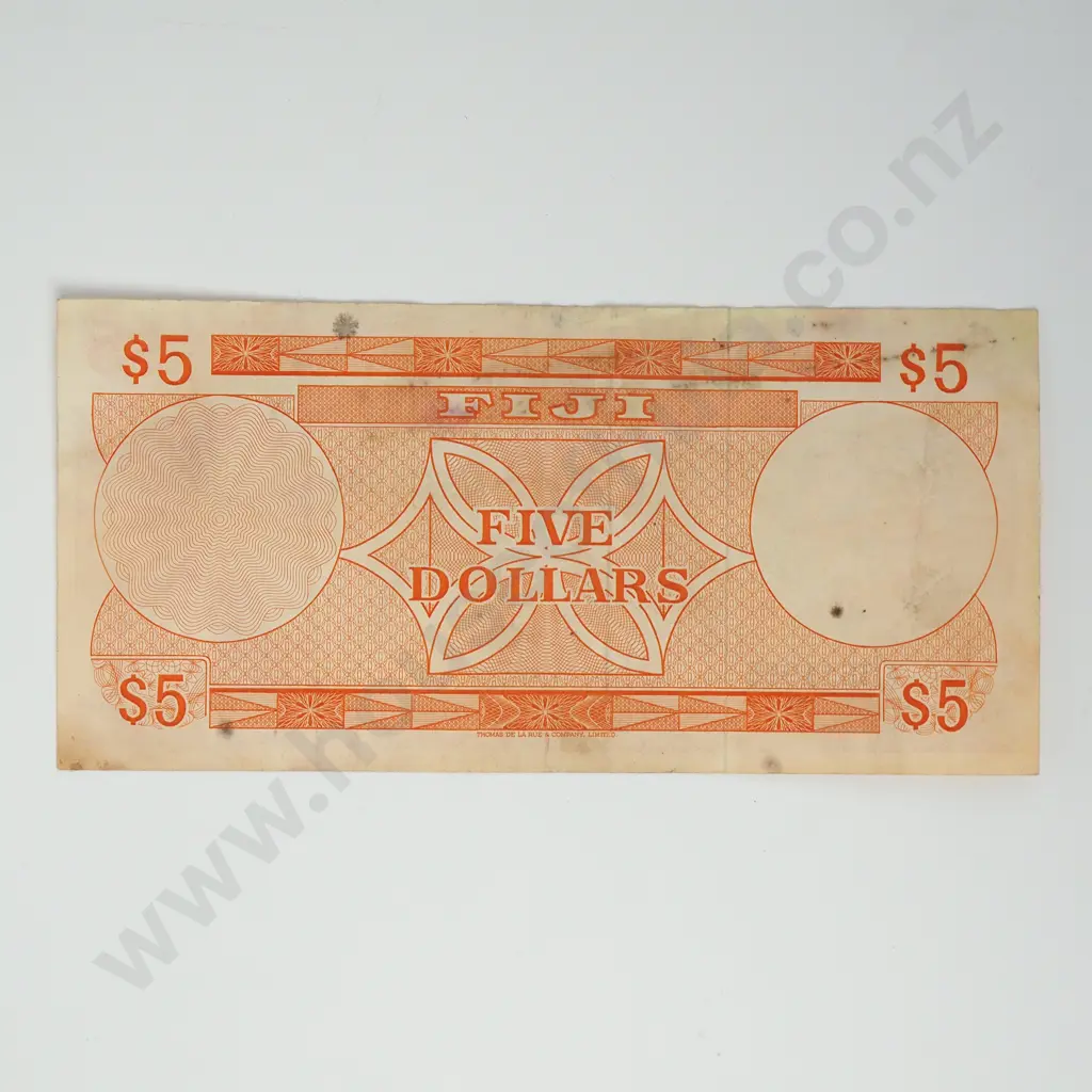 FIJI 5 dollars ( Barnes Earland ), 1974, VF Image 1++