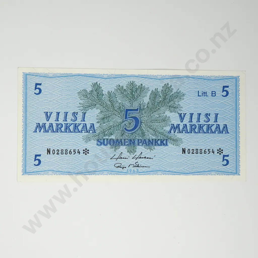 FINLAND 5 markkaa, 1963 ( replacement note ), UNC Image 1++