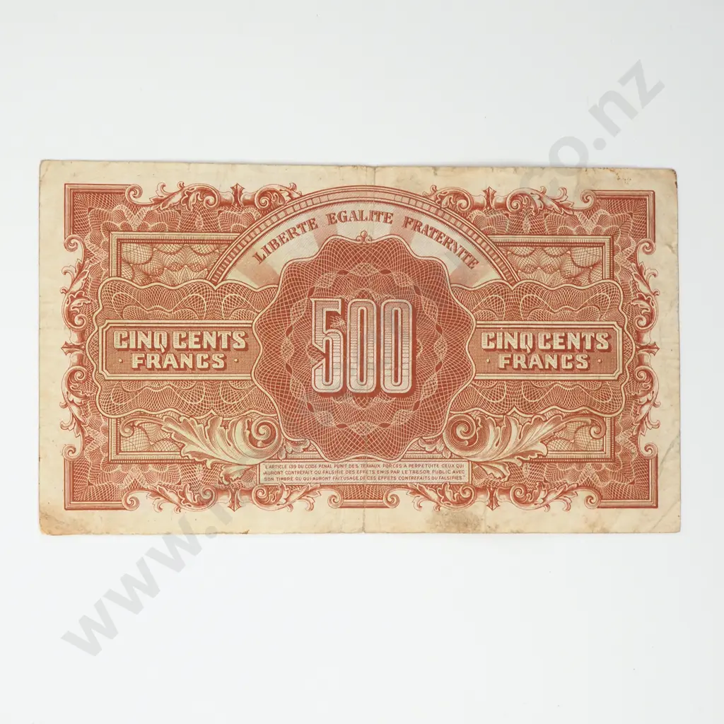 FRANCE 500 francs, 1944, F Image 1++
