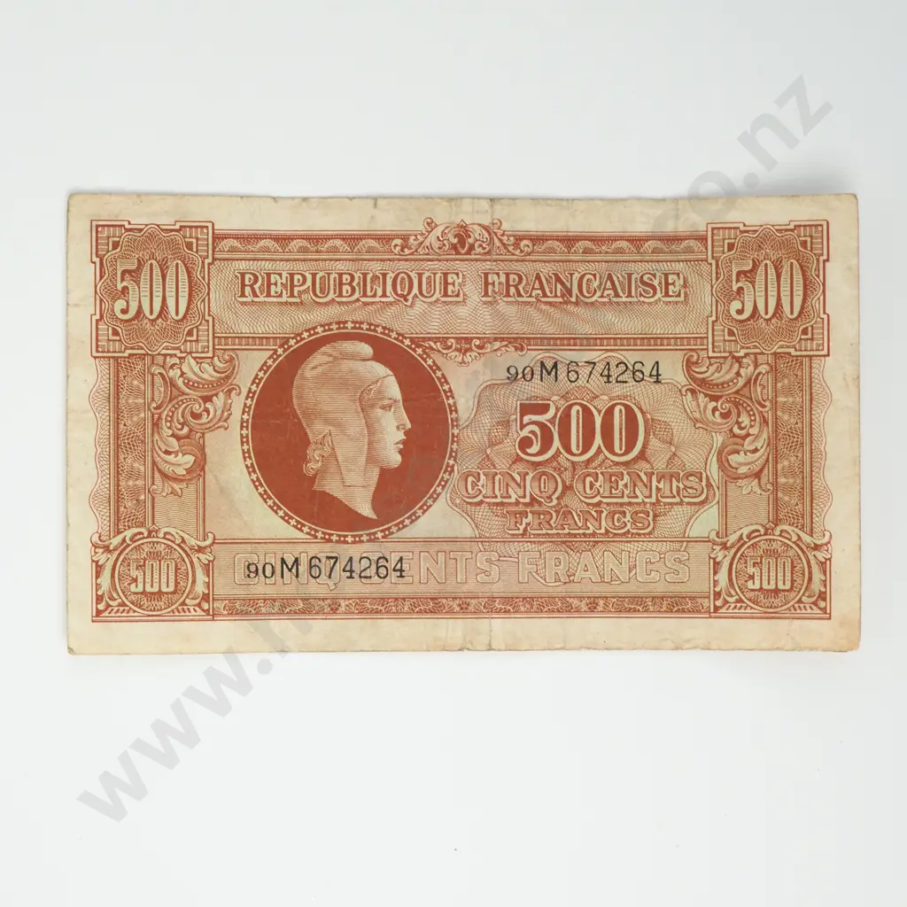 FRANCE 500 francs, 1944, F Image 1++