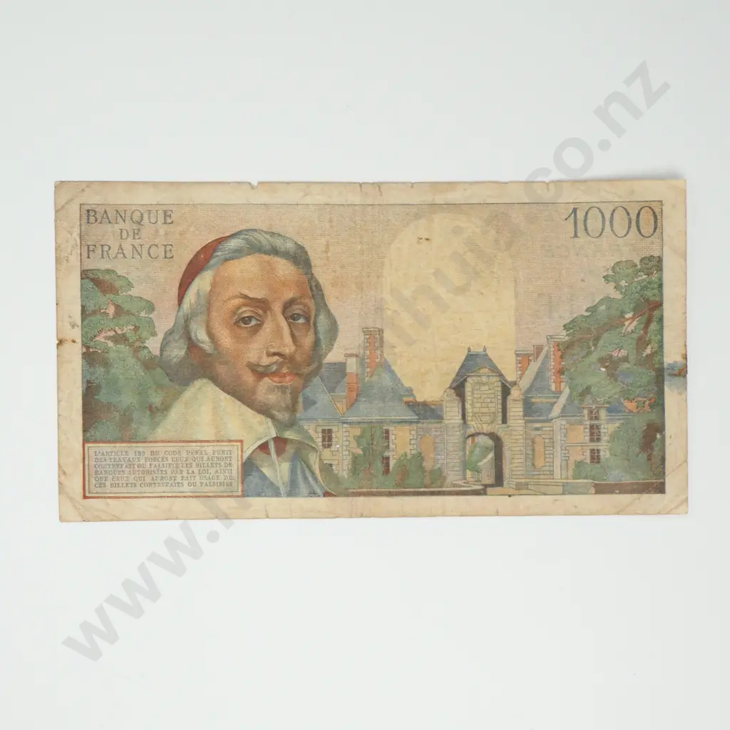 FRANCE 1000 francs, 1955, VG Image 1++