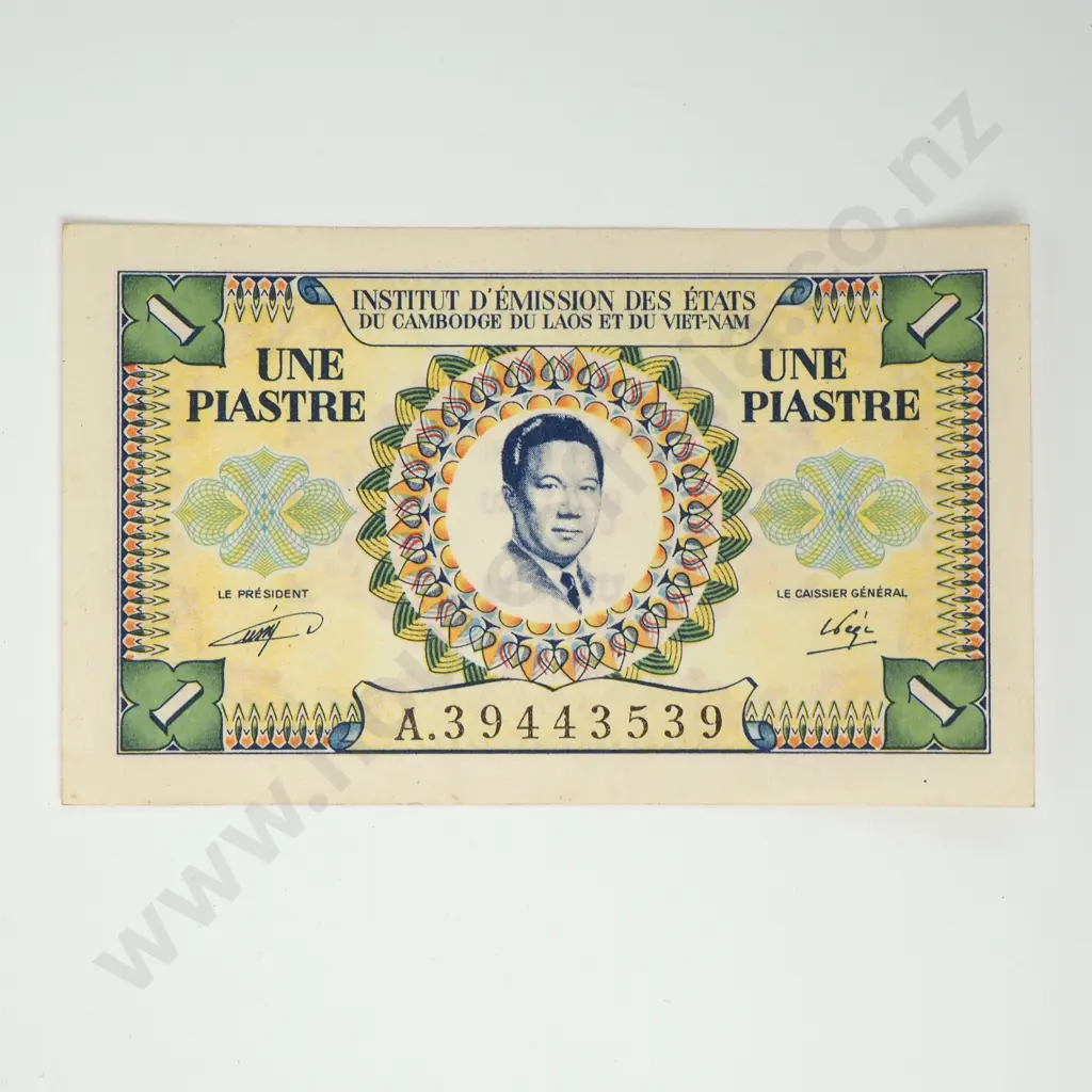 FRENCH INDO-CHINA 1 piastre, 1953, UNC Image 1++