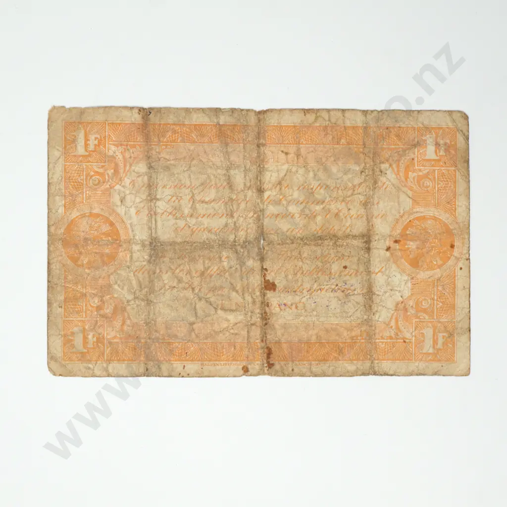 FRENCH OCEANIA 1 franc, 1919, G Image 1++