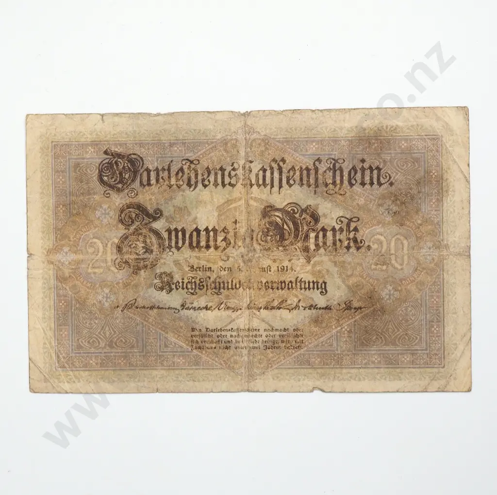 GERMANY 20 mark, 1914, VG Image 1++