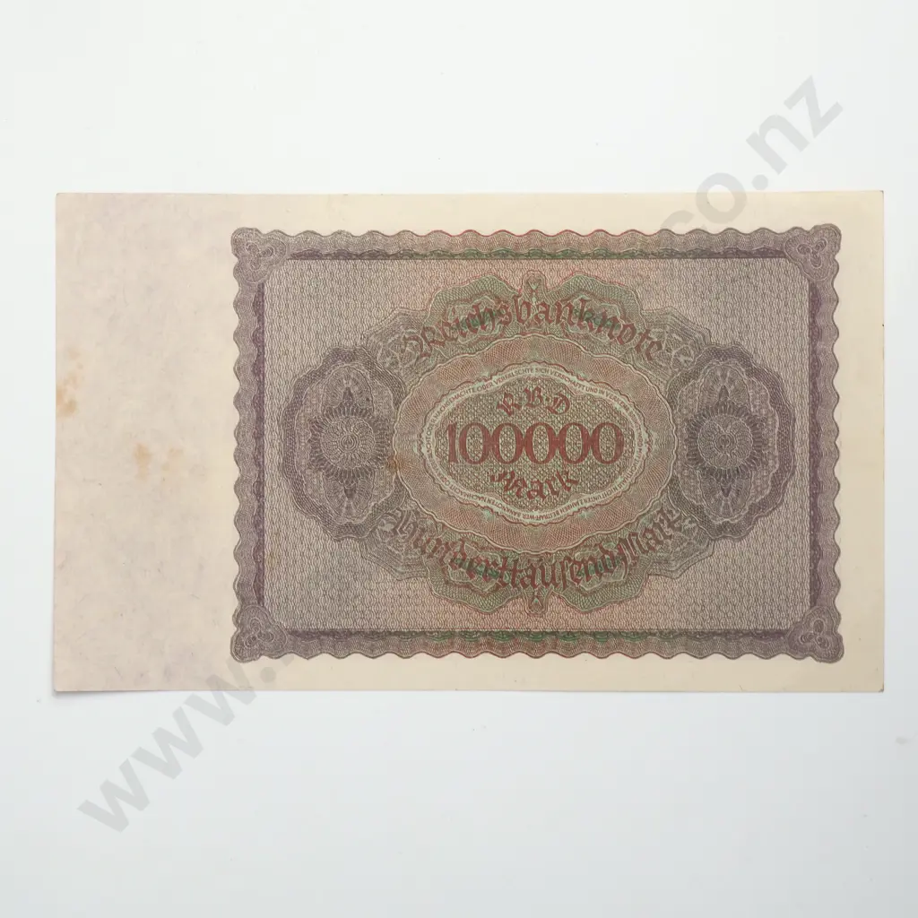 GERMANY 100,000 mark, 1923, A.UNC Image 1++