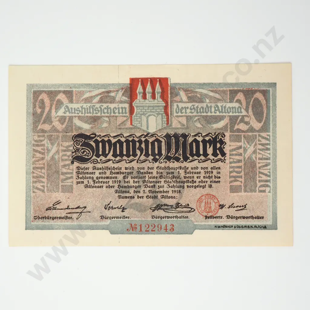 1918 German Banknote - 20 Marks Image 1++