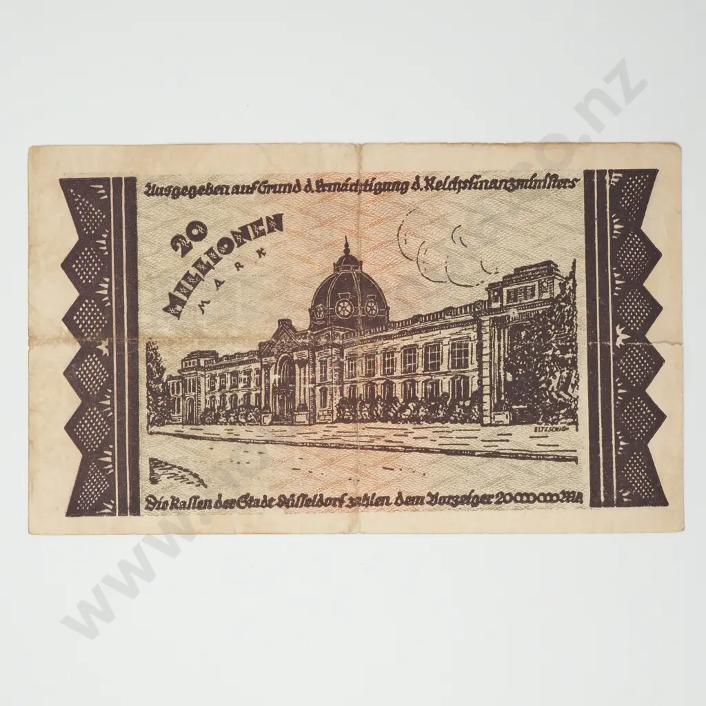 1923 German Hyper Inflation Banknote - 20 Million Marks Image 1++