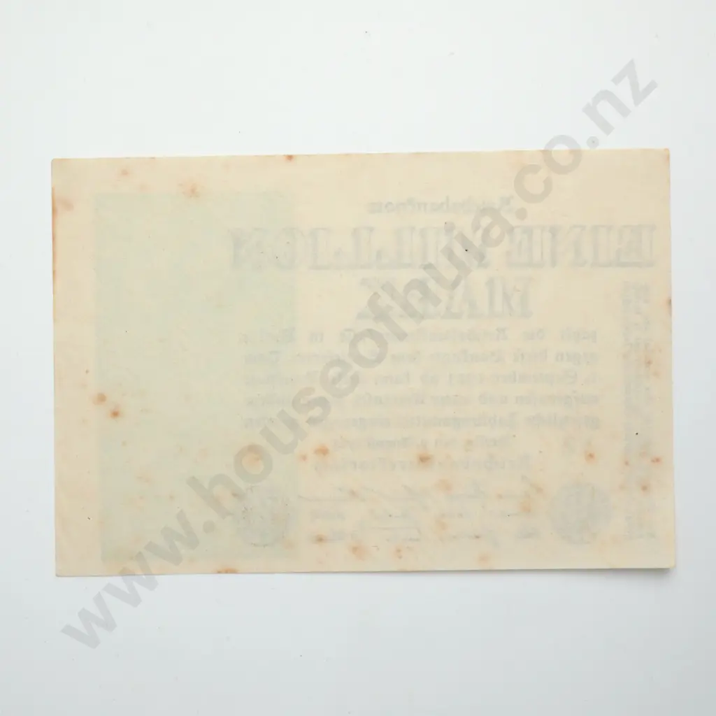 GERMANY 1,000,000 mark, 1923, UNC ( foxing ) Image 1++