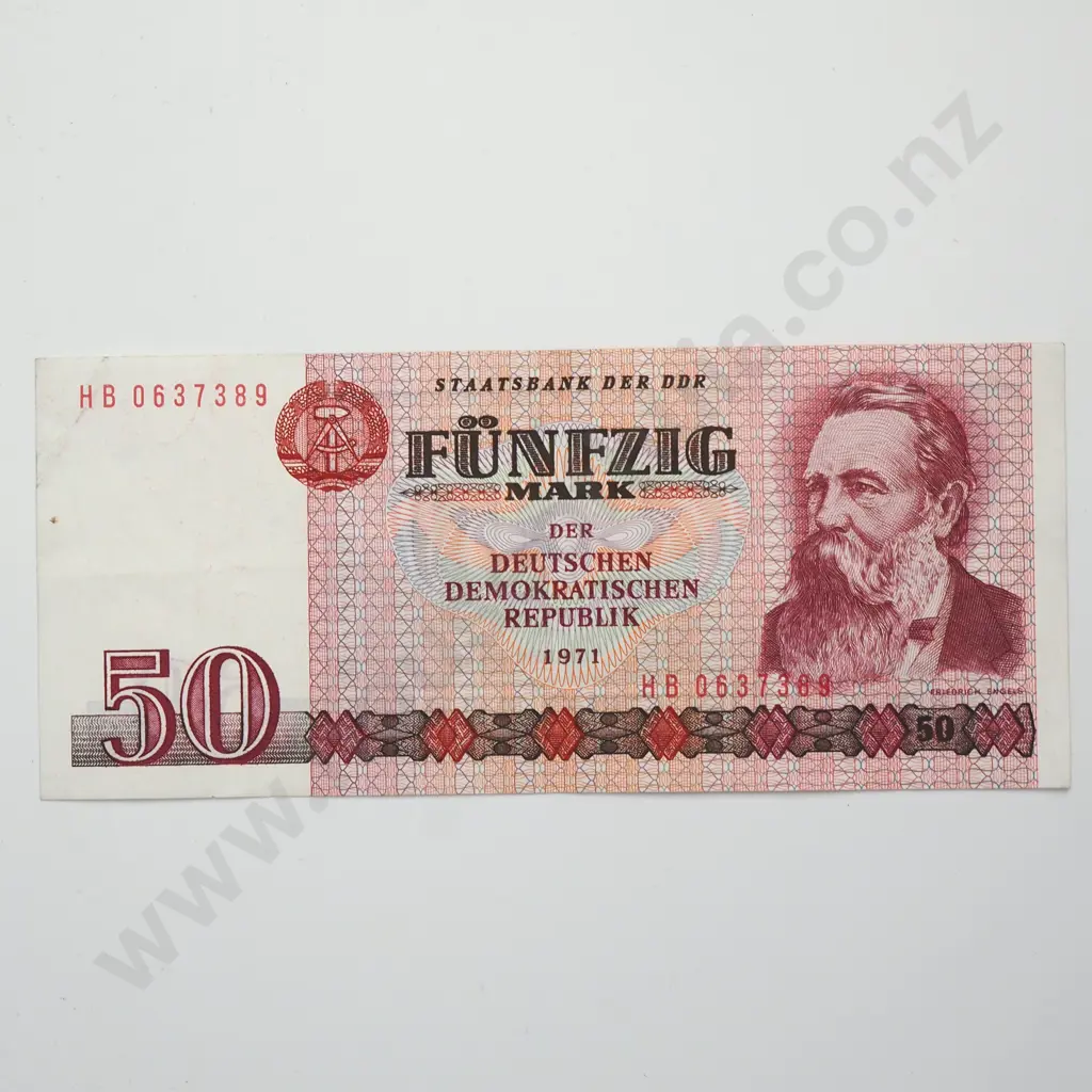 GERMANY German Democratic Republic 50 mark, 1971, EF Image 1++