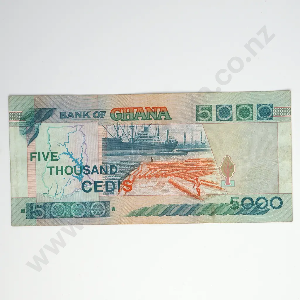 GHANA 5000 cedis, 1994, VF Image 1++