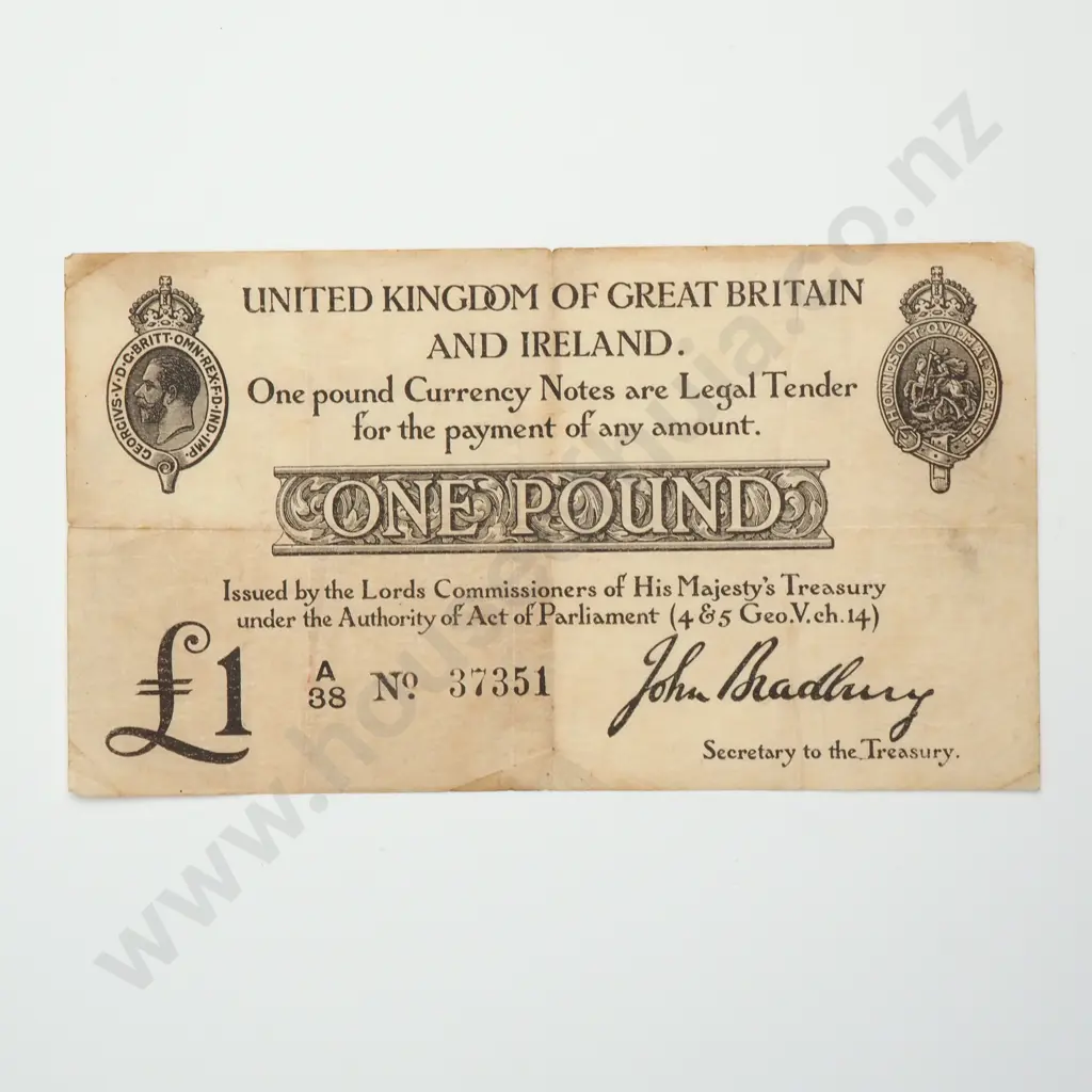GREAT BRITAIN 1 pound, 1914, F Image 1++