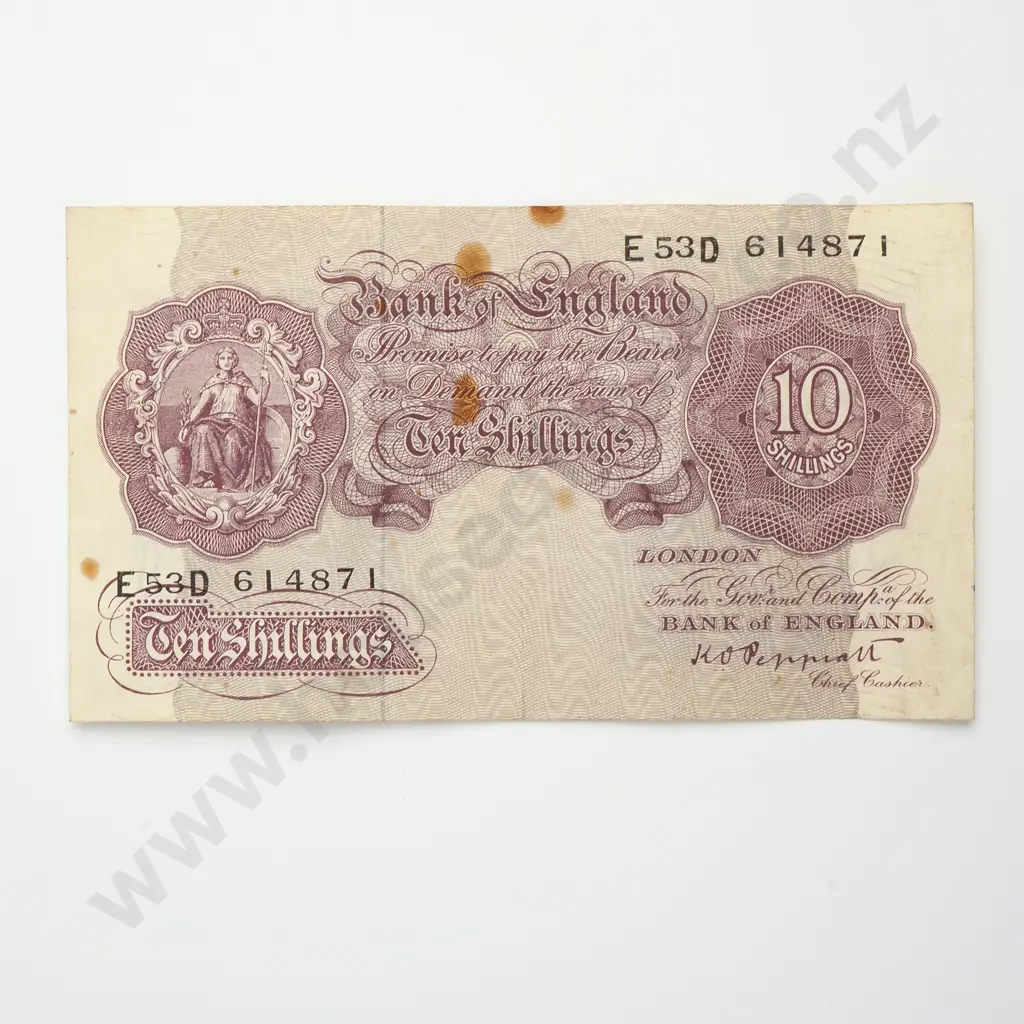 GREAT BRITAIN 10 shillings, 1940-1948, VF ( stains ) Image 1++