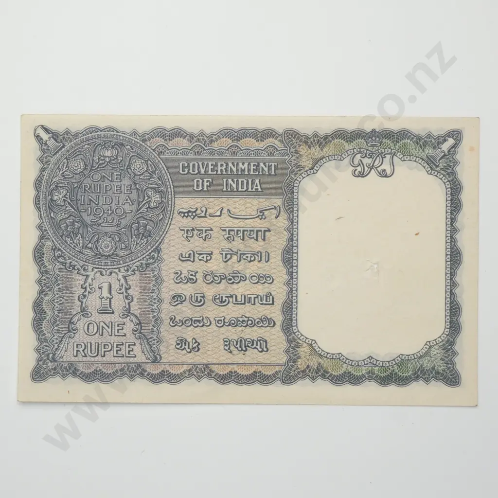INDIA 1 rupee, 1940, UNC ( pin hole ) Image 1++