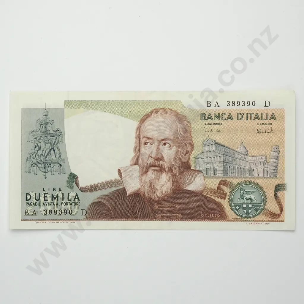 ITALY 2000 lire, 1973, EF Image 1++